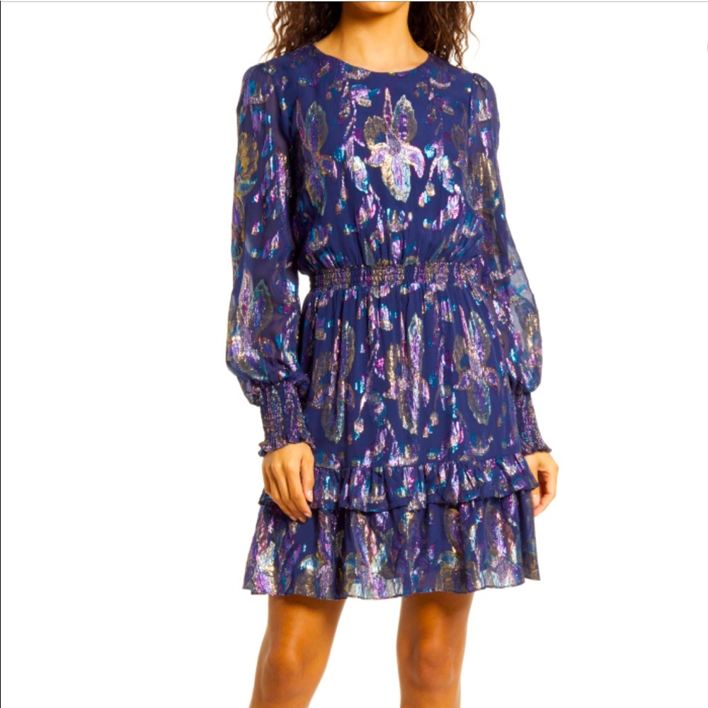 Lilly Pulitzer size 10 Dotti Silk Ruffle Dress NWT